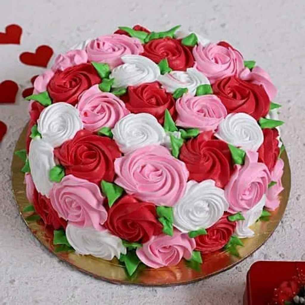 multiple floral cake