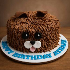 Puppy Face Birthday Cake