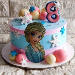 Snow Princess Theme Cake