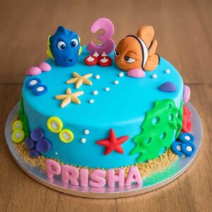 Fish Water Cake – Ocean Theme Birthday Cake
