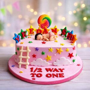 Half Birthday Theme Cake