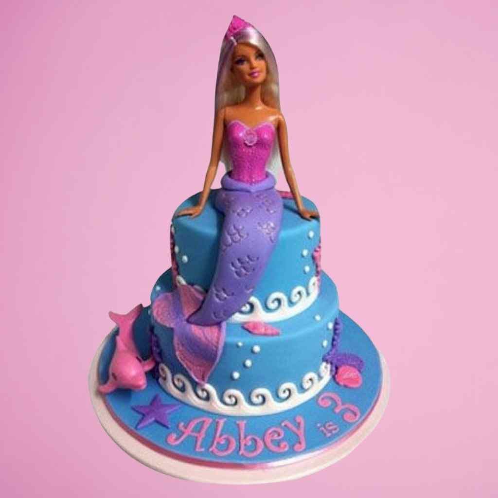Mermaid Barbie Theme Cake