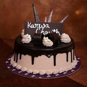 Karwa Chauth Chocolate Drip Cake