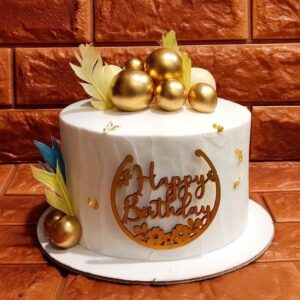 Golden Glam Birthday Cake