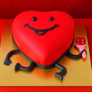 Cute Smiley Heart Cake