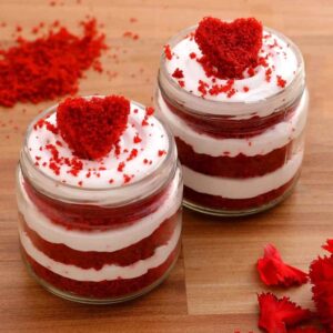 Red Velvet Jar Cake Duo – Sweet & Romantic Treat Special