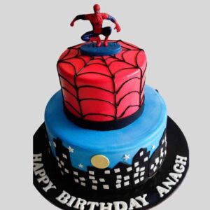 Spider Web Superhero Cake