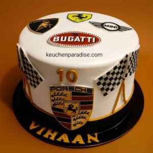 Super Car Theme Birthday Cake