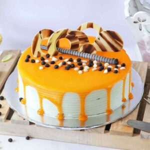 Delicious Mango Drip Cake