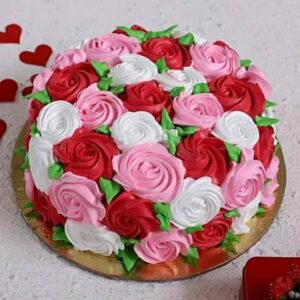 Multiple Floral Rose Cake